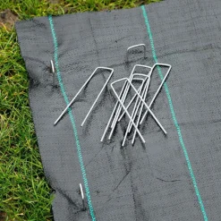 10 Agrafes métalliques Fixsol - Fixez, plantez, terminé