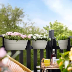 Balconière Vibia Campana easy hanger large Blanc soie ELHO - Un balcon fleuri en 5 min