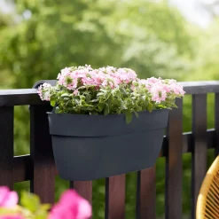 Balconière Vibia Campana easy hanger large Anthracite ELHO - Un balcon fleuri en 5 min