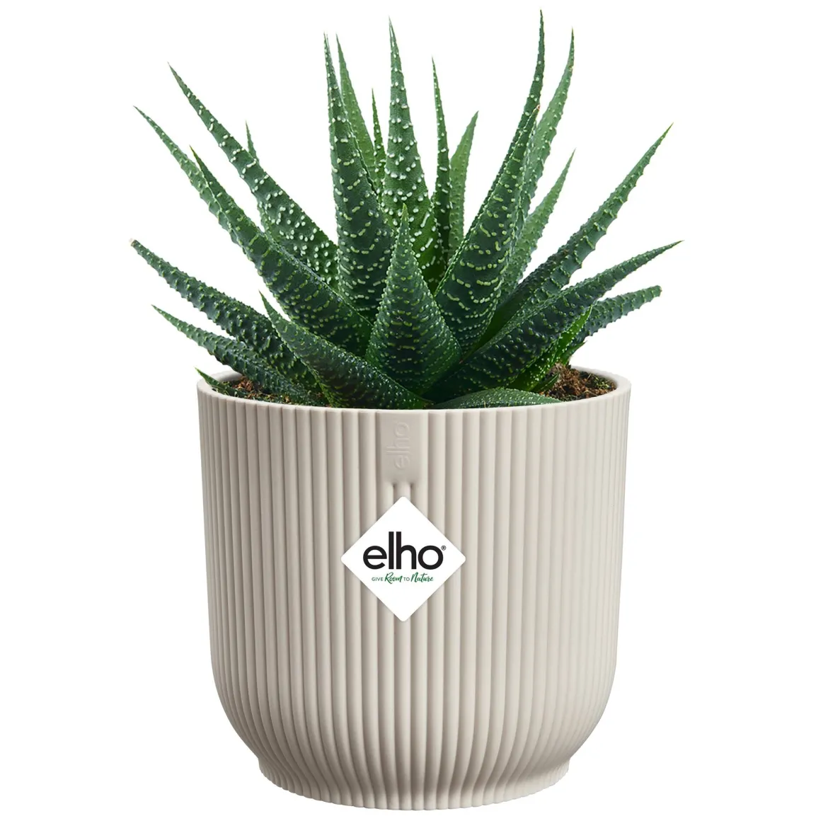 Cache-Pot Vibes fold rond Blanc lin ELHO - Style déco en 2 secondes