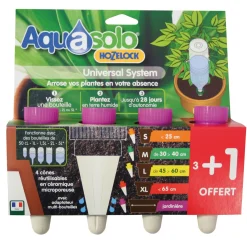 4 Cônes d’arrosage Aquasolo spécial jardinères mauve HOZELOCK - Vos plantes arrosées seules