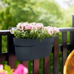 Elho Balconnière Easy hanger living noir - Un balcon fleuri en 2 min