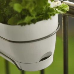 Jardinière vibia campana blanc ELHO - Le balcon fleuri en 5 min