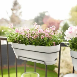 Jardinière vibia campana blanc ELHO - Le balcon fleuri en 5 min