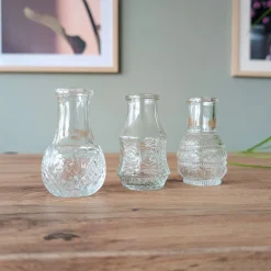 3 Mini-vases vintage - Trio déco prêt à poser