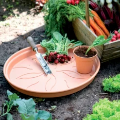 Soucoupe Green Basics Terre cuite ELHO - Terrasse propre, plante saine